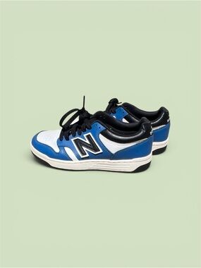 New Balance 480 Kids Blue, White & Black Low-Top Sneakers
